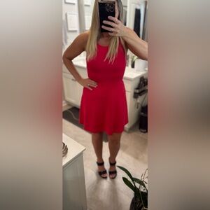 H&M Elegant Red Sleeveless Midi Dress
